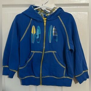 Kitestrings by Hartstrings Boys Blue Jacket with Surfboards appliqué, 4